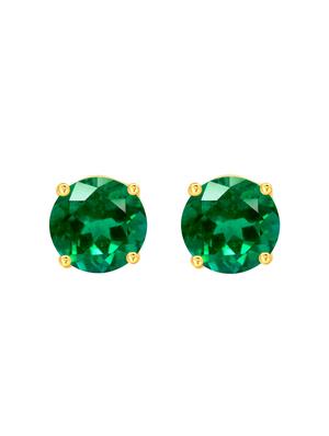 gold metal studs earring - 15163455 - Standard Image - 2