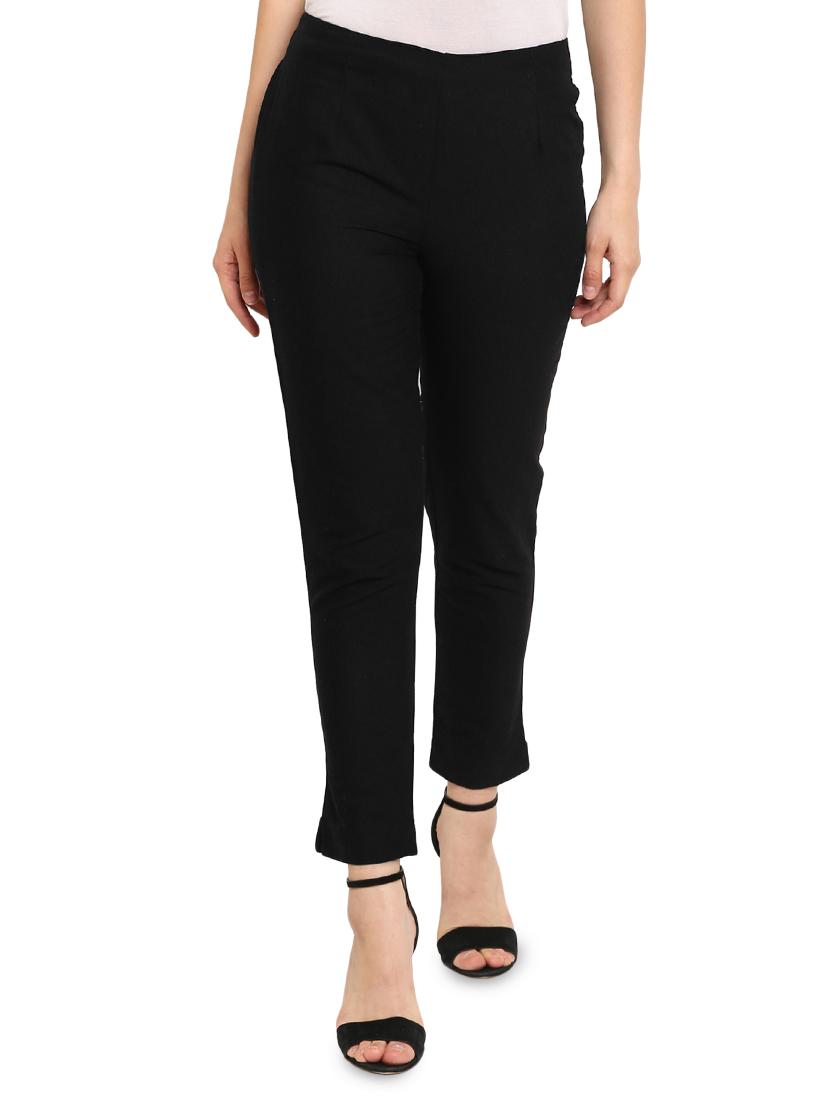 black cotton trouser - 15164775 - Zoom Image - 1