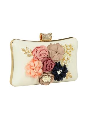 white leatherette box clutch - 15164985 - Standard Image - 4