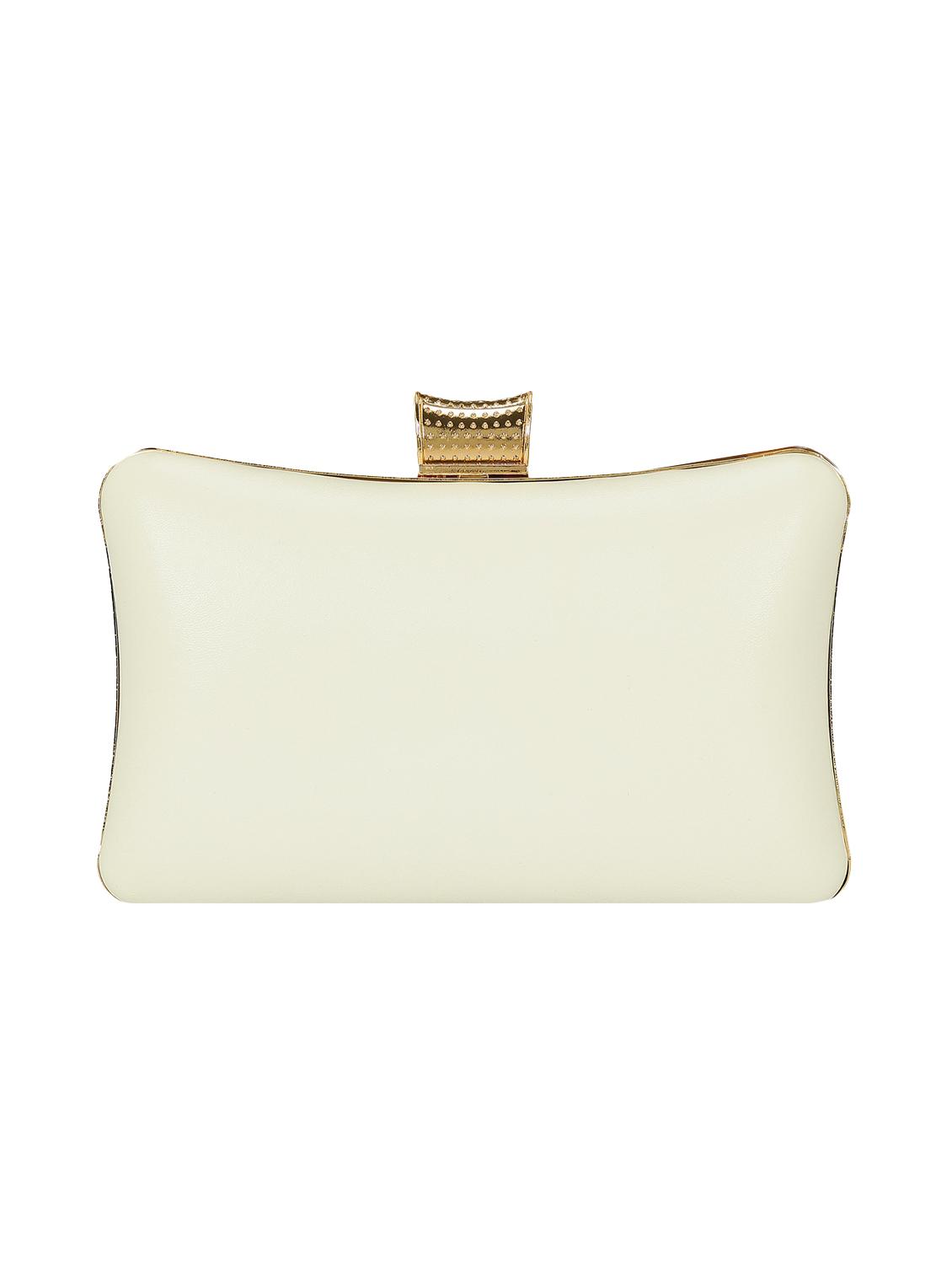 white leatherette box clutch - 15164985 - Zoom Image - 2