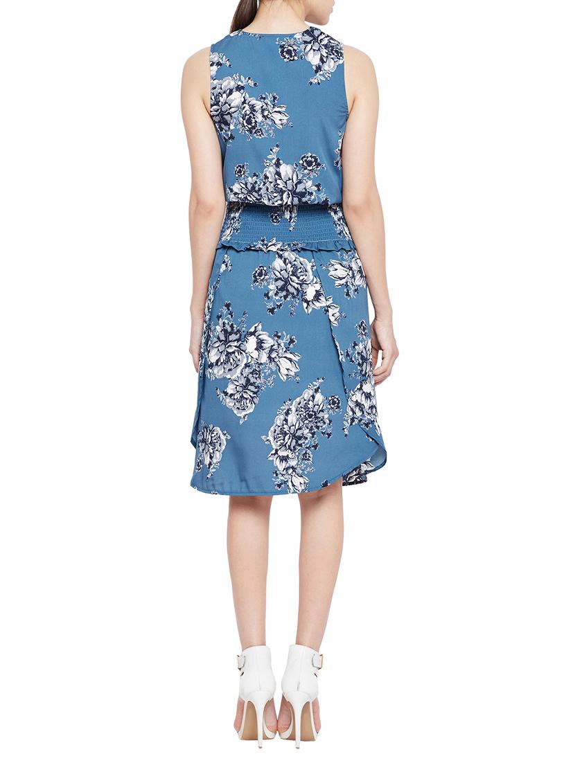 blue floral blouson dress - 15165518 - Zoom Image - 3
