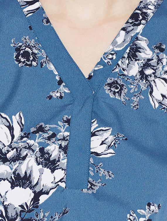 blue floral blouson dress - 15165518 - Zoom Image - 4