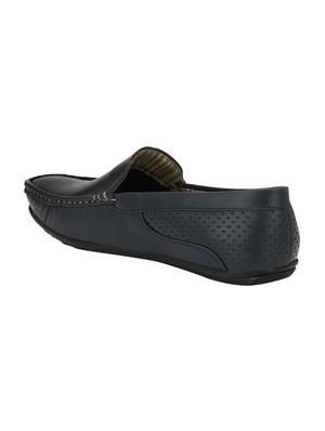 blue leatherette slip on loafer - 15166558 - Standard Image - 3