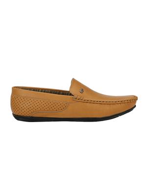 tan leatherette slip on loafer - 15166560 - Standard Image - 2