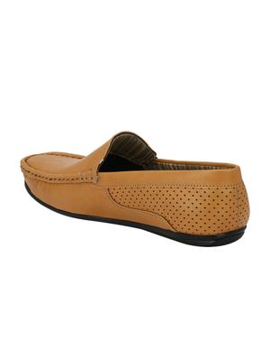 tan leatherette slip on loafer - 15166560 - Standard Image - 3
