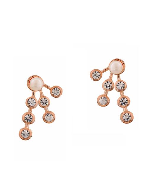white Gold Tone Drop Earrings - 15166793 - Standard Image - 1