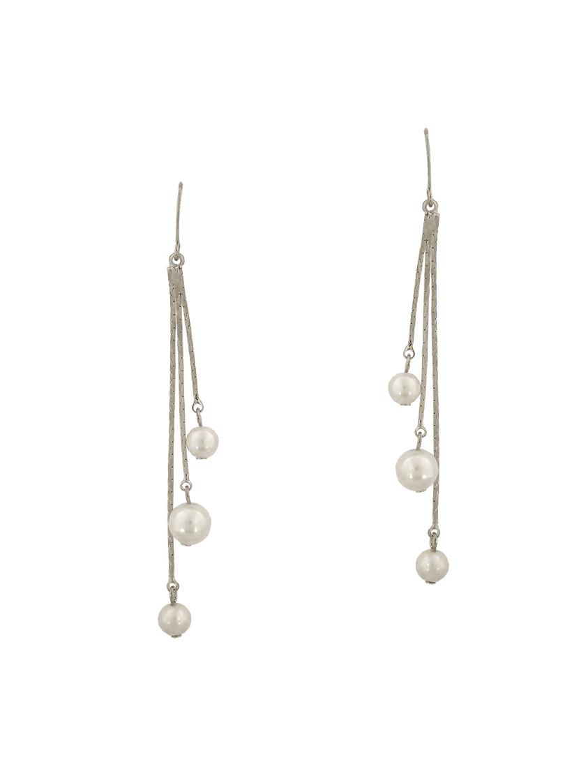 Silver Tone Drop Earrings - 15166835 - Zoom Image - 1