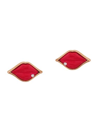 red metal studs earring - 15166847 - Very Small Image - 1