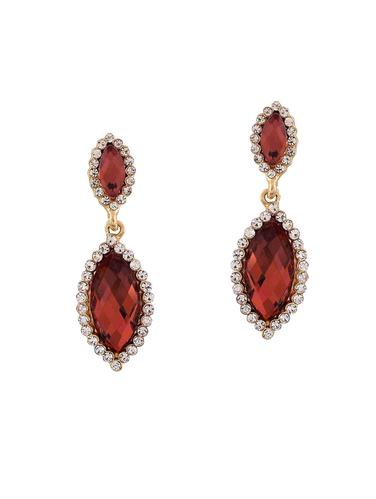 Red Gold Tone Drop Earrings - 15166901 - Very Small Image - 1