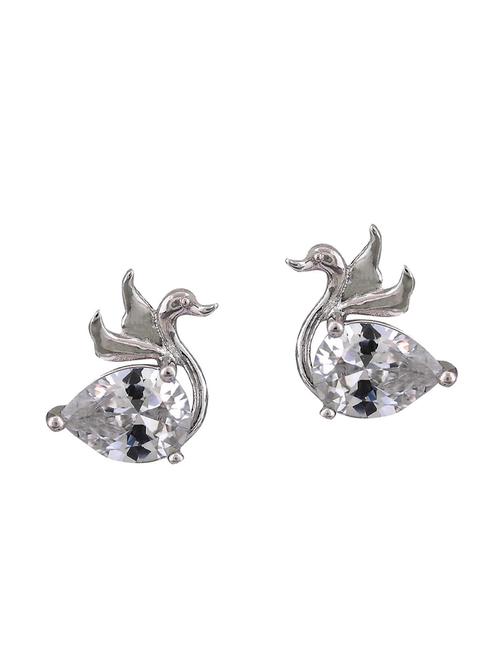 silver brass studs earring - 15166951 - Standard Image - 1
