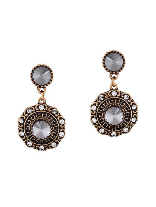grey metal drop earring - 15166958 - Standard Image - 1