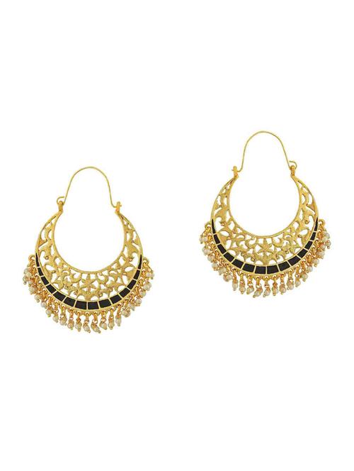 black gold tone earrings - 15166973 - Standard Image - 1