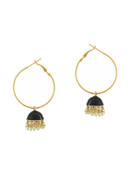 black gold tone earrings - 15166978 - Standard Image - 1