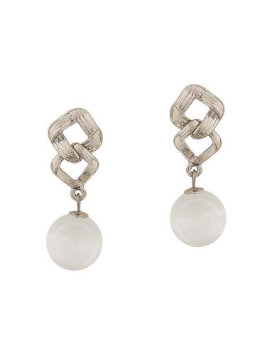 Silver Tone Pearl Inspired Earrings - 15167056 - Very Small Image - 1
