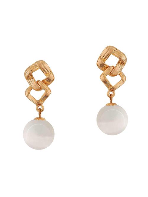 Gold Tone Pearl Inspired Earrings - 15167057 - Very Small Image - 1