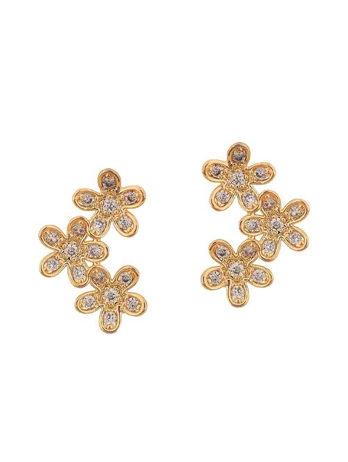 gold metal studs earring - 15167091 - Standard Image - 1