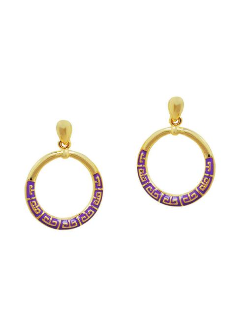 purple Gold Tone Drop Earrings - 15167551 - Standard Image - 1