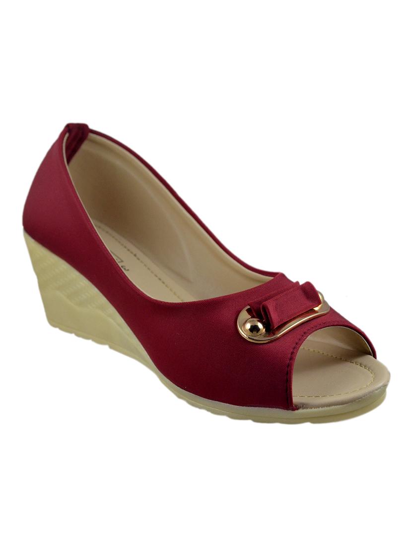 leatherwood1 maroon peeptoe wedges - 15167842 - Zoom Image - 1
