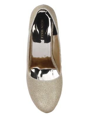 gold patent slip on pumps - 15168401 - Standard Image - 3