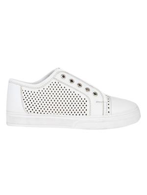 white leatherette sneaker - 15168458 - Standard Image - 2