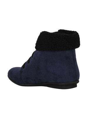 navy suede ankle boot - 15168615 - Standard Image - 3