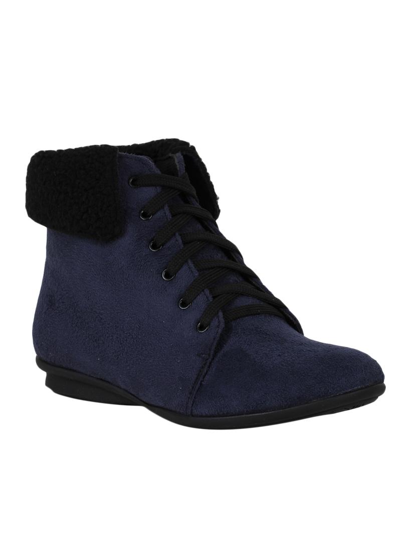 navy suede ankle boot - 15168615 - Zoom Image - 1
