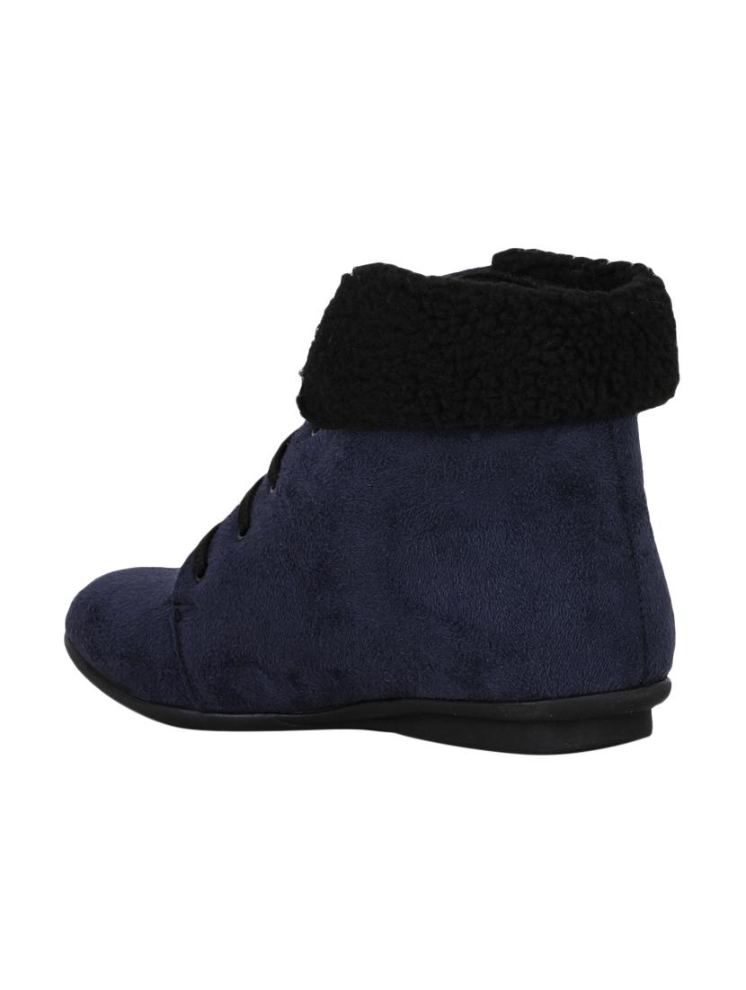 navy suede ankle boot - 15168615 - Zoom Image - 3