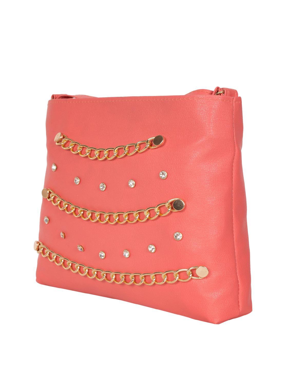 red leatherette regular sling bag - 15169362 - Zoom Image - 4