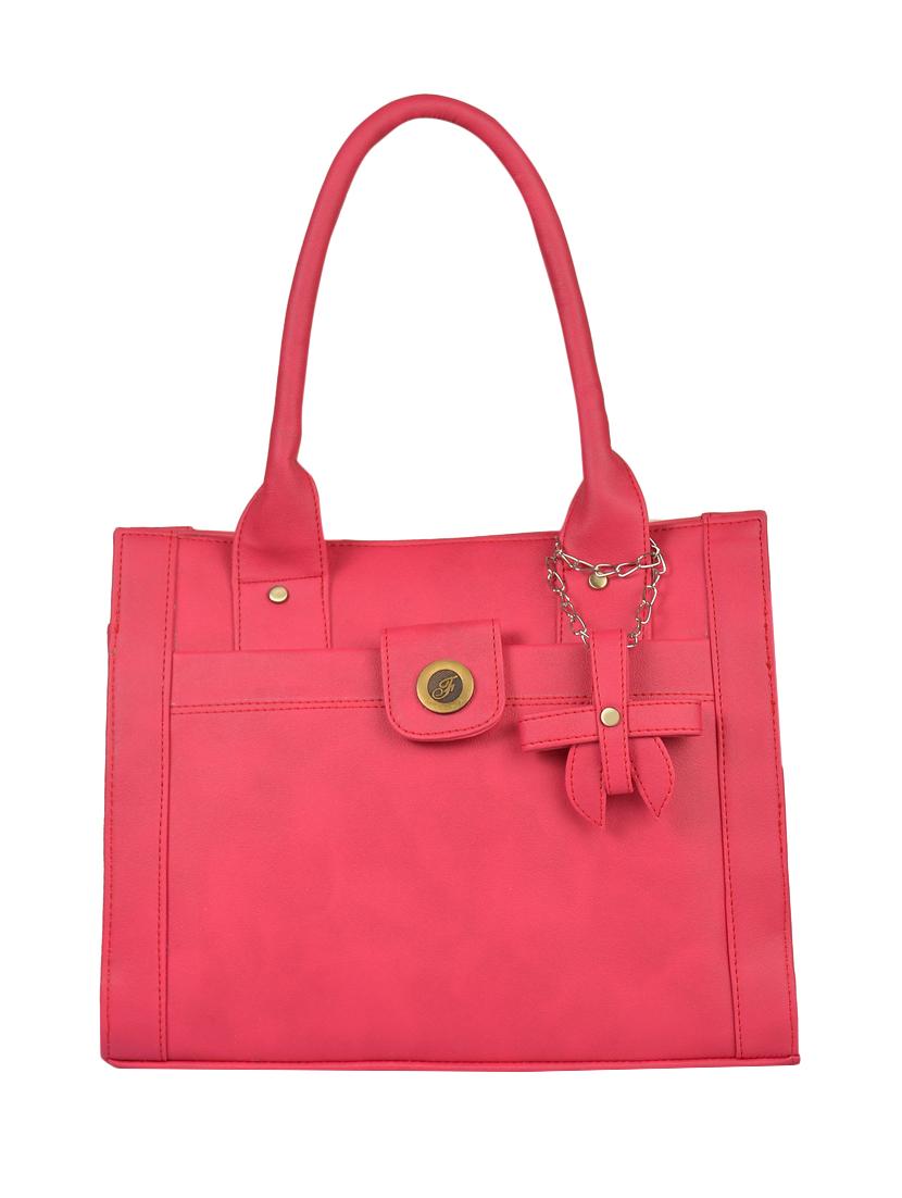 pink leatherette (pu) regular handbag - 15169586 - Zoom Image - 1