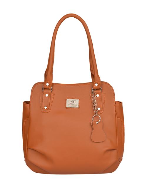 tan leatherette (pu) regular handbag - 15169589 - Standard Image - 1