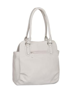 white leatherette (pu) regular handbag - 15169593 - Standard Image - 2