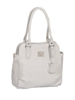 white leatherette (pu) regular handbag - 15169593 - Standard Image - 4