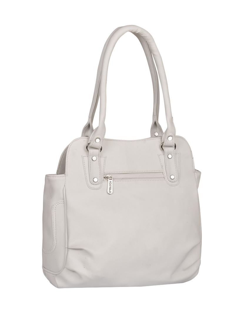 white leatherette (pu) regular handbag - 15169593 - Zoom Image - 2