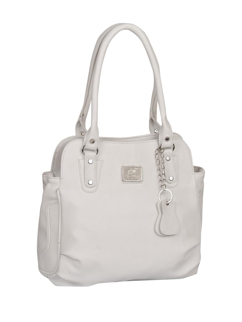 white leatherette (pu) regular handbag - 15169593 - Zoom Image - 4