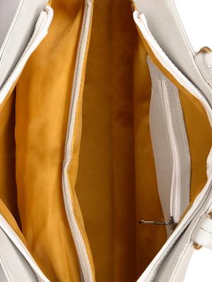 white leatherette (pu) regular handbag - 15169598 - Standard Image - 3