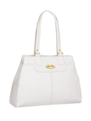 white leatherette (pu) regular handbag - 15169598 - Standard Image - 4