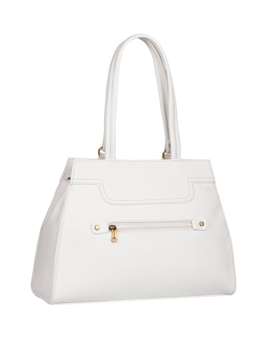 white leatherette (pu) regular handbag - 15169598 - Zoom Image - 2