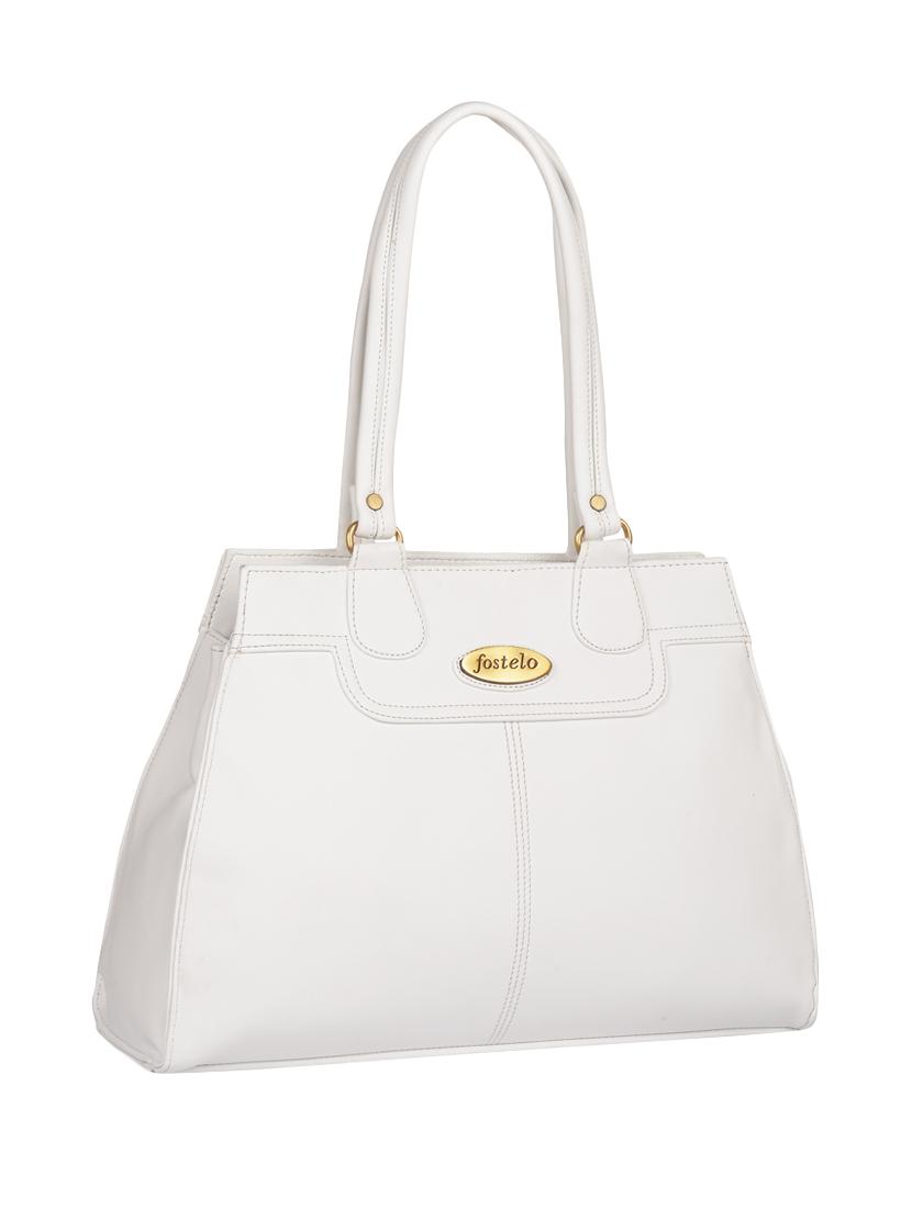 white leatherette (pu) regular handbag - 15169598 - Zoom Image - 4