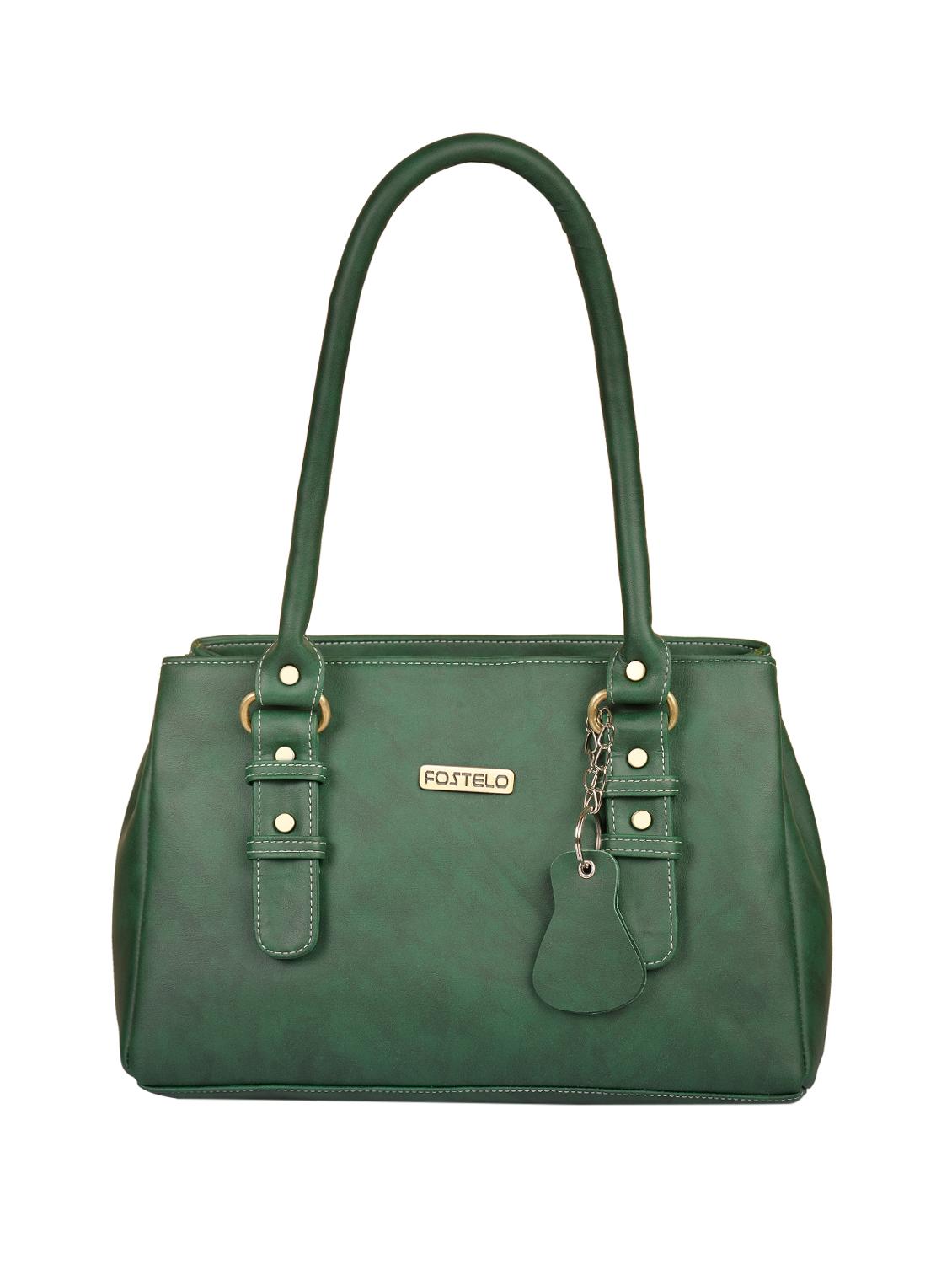 green leatherette regular handbag - 15169606 - Zoom Image - 1