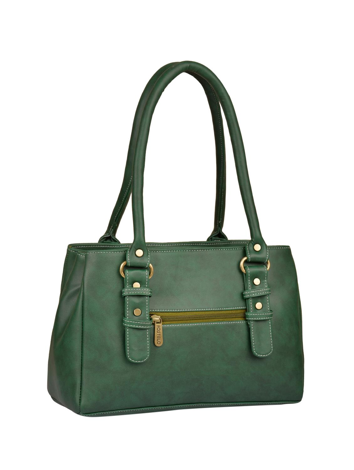 green leatherette regular handbag - 15169606 - Zoom Image - 2