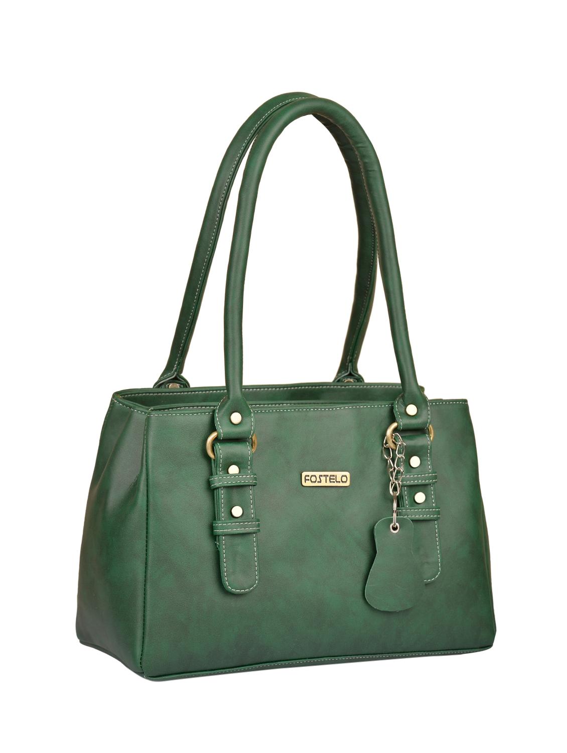 green leatherette regular handbag - 15169606 - Zoom Image - 4