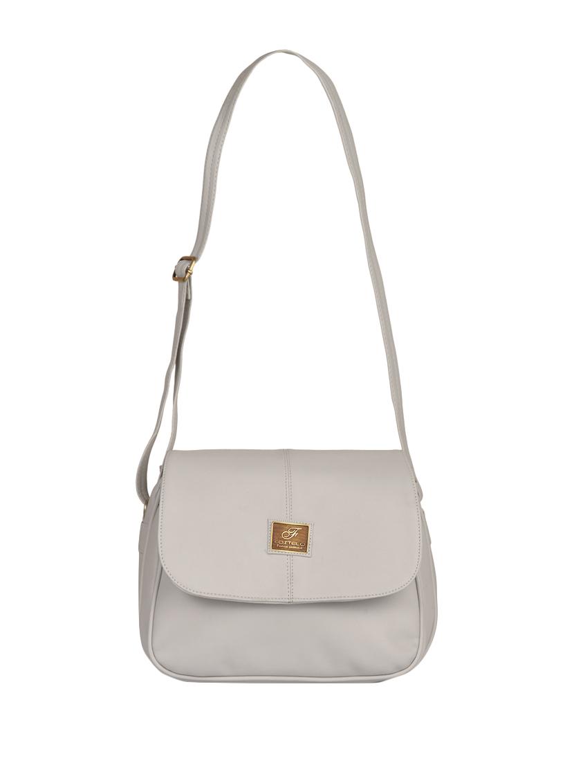 grey leatherette (pu) regular sling bag - 15169639 - Zoom Image - 4