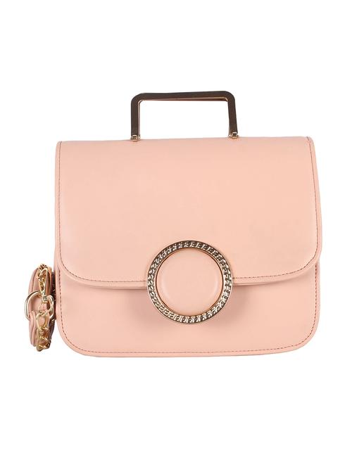 pink leatherette (pu) regular sling bag - 15169649 - Standard Image - 1
