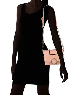 pink leatherette (pu) regular sling bag - 15169649 - Standard Image - 5