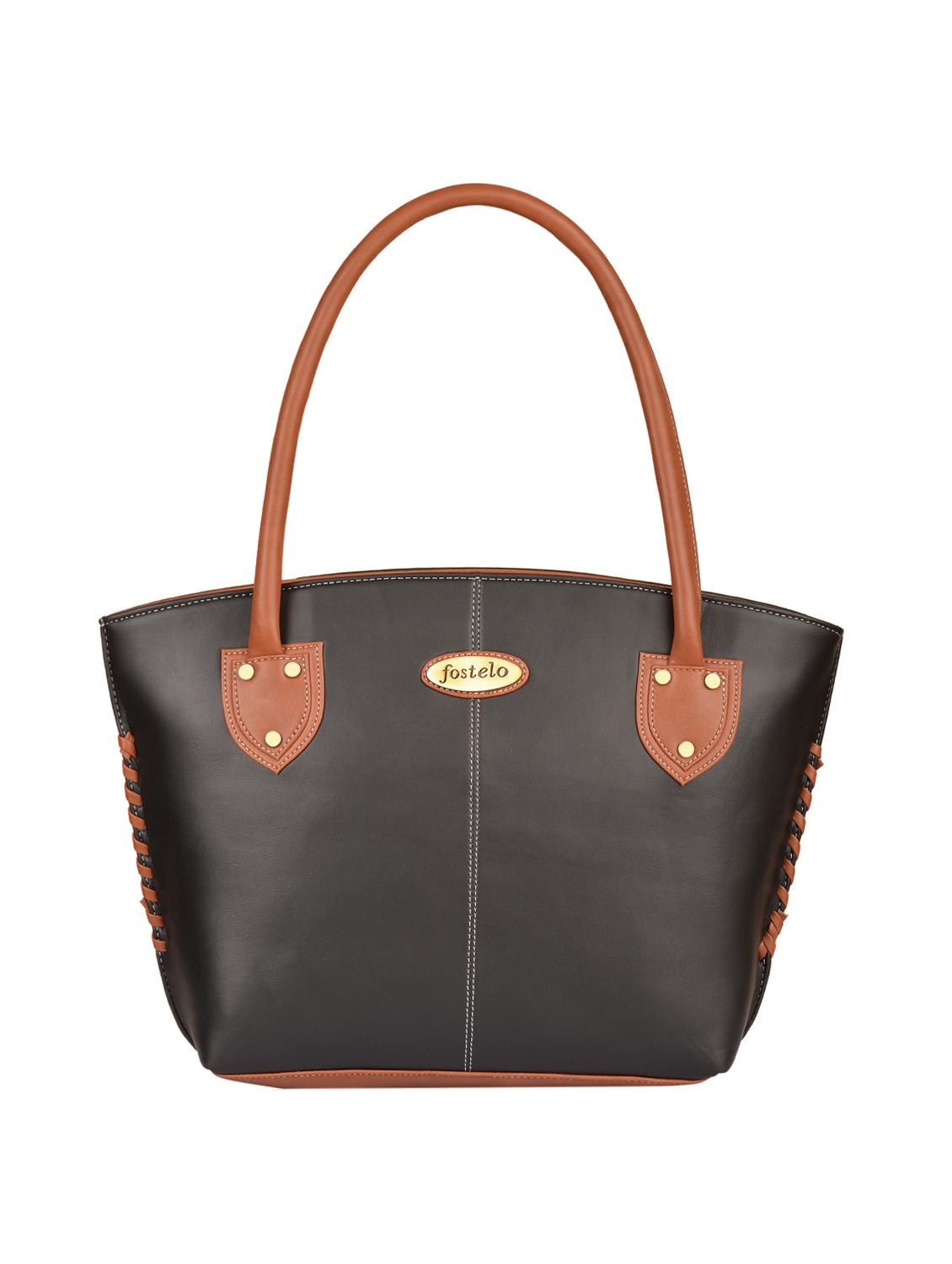 black leatherette regular handbag - 15169659 - Zoom Image - 1