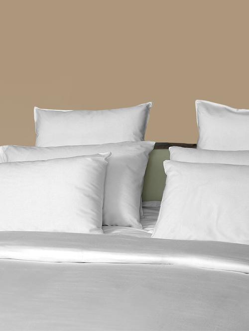200 TC 100% Cotton Percale Solid, Ivory Color, Pair Of Large Size Pillow Covers - 15170210 - Standard Image - 1