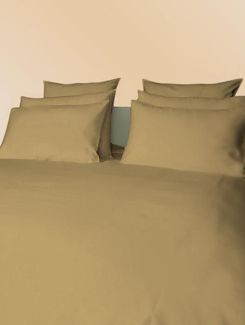 300 TC 100% Cotton Sateen Solid, Tanned Brown Color, Pair Of Large Size Pillow Covers - 15170246 - Standard Image - 1