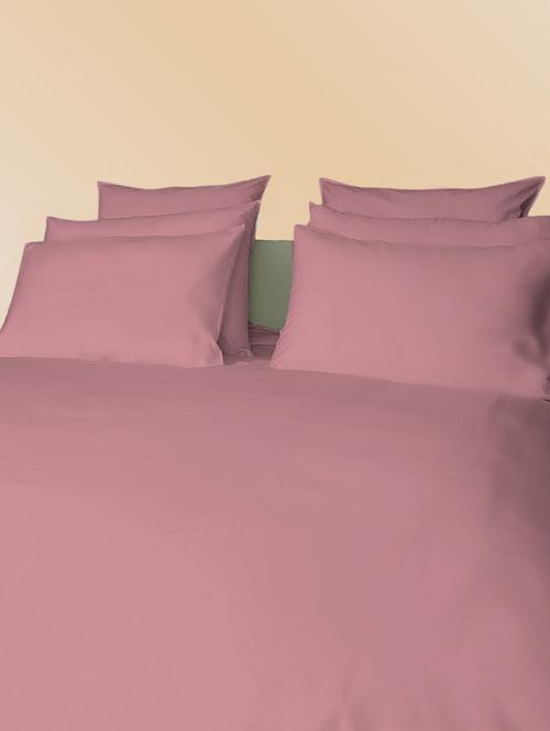 300 TC 100% Cotton Sateen Solid, Mauve Glow Color, Pair Of Regular Size Pillow Covers - 15170247 - Standard Image - 1