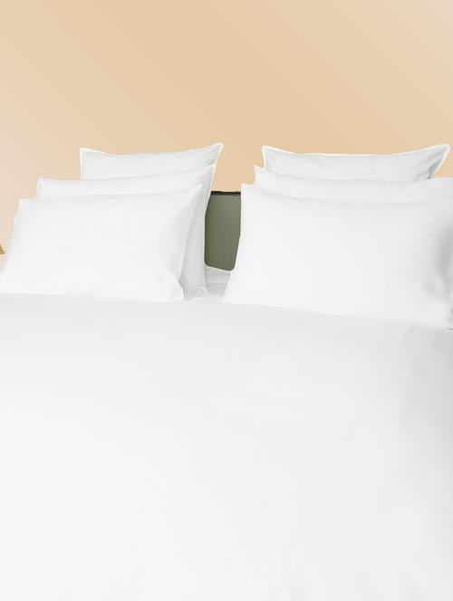 300 TC 100% Cotton Sateen Solid, Ivory Color, Pair Of Regular Size Pillow Covers - 15170254 - Standard Image - 1