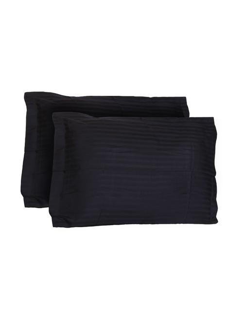 300 TC 100% Cotton Sateen, Pencil Striped, Blue Color, Pair Of Large Size Pillow Covers - 15170289 - Very Small Image - 1
